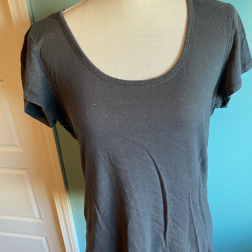 Gray speckled shirt